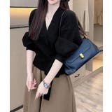 ニットトップス カシュクールニット 韓国 | Miniministore | 詳細画像2 