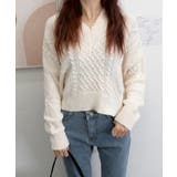 ケーブル編みニットトップス バックリボン | Miniministore | 詳細画像11