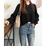 ケーブル編みニットトップス バックリボン | Miniministore | 詳細画像6