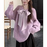 ビッグリボンタイニットプルオーバー韓国風 | Miniministore | 詳細画像13 