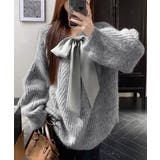 ビッグリボンタイニットプルオーバー韓国風 | Miniministore | 詳細画像3 