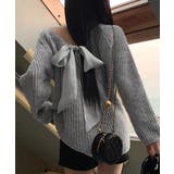 ビッグリボンタイニットプルオーバー韓国風 | Miniministore | 詳細画像4 