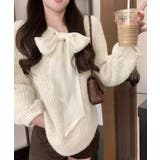 ビッグリボンタイニットプルオーバー韓国風 | Miniministore | 詳細画像5 