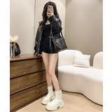 厚底ショートブーツレディースベルトブーツ | Miniministore | 詳細画像12 