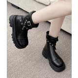 厚底ショートブーツレディースベルトブーツ | Miniministore | 詳細画像2 