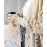 透かし編みニットカーディガンパールボタン | Miniministore | 詳細画像20 