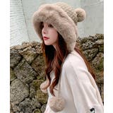 ダブルポンポンニット帽子 ファー帽子韓国 | Miniministore | 詳細画像13