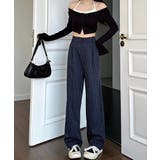 ストライプワイドパンツ春夏秋ロングパンツ | Miniministore | 詳細画像18 