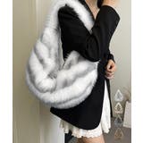 ハーフムーンファーショルダートートバッグ | Miniministore | 詳細画像1 