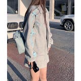 リボン付きスウェットジップアップパーカー | Miniministore | 詳細画像8 