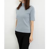 モックネック ニットトップス 五分袖韓国 | Miniministore | 詳細画像15 