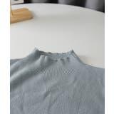 モックネック ニットトップス 五分袖韓国 | Miniministore | 詳細画像20 