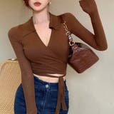 カシュクールニット 着やせトップス 韓国 | Miniministore | 詳細画像13 