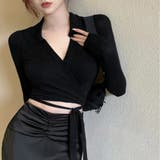 カシュクールニット 着やせトップス 韓国 | Miniministore | 詳細画像5 