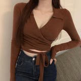 カシュクールニット 着やせトップス 韓国 | Miniministore | 詳細画像9 