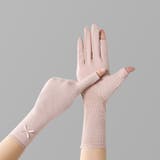 薄ピンク | 手袋 リボン レディース 紫外線対策 | Miniministore