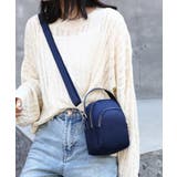 ネイビー | イヤホンホール付き ミニショルダーバッグ | ANGELCLOSET