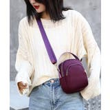 パープル | イヤホンホール付き ミニショルダーバッグ | ANGELCLOSET