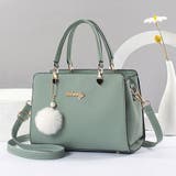 ミントグリーン | ショルダーバッグ ファーチャーム付き通勤 オフィスカジュアル | Miniministore