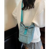 ブルーグリーン | 軽量ナイロンロールトップショルダーバッグ | Miniministore