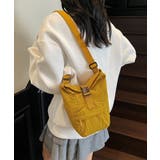 イエロー | 軽量ナイロンロールトップショルダーバッグ | Miniministore