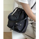 ブラック | 巾着ショルダーバッグ レディース 小さめ | Miniministore