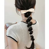 アイボリー | リボン コイルポニー 簡単 コイルアップ | Miniministore