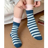 ピンク | カラーボーダー ソックス 可愛い 靴下 | Miniministore