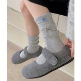 ライトグレー | ボタン リブソックス レディース 可愛い | Miniministore