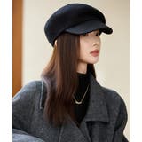 ブラック | キャスケット 帽子 レディース 小顔見え | SUNSHINE CLOSET