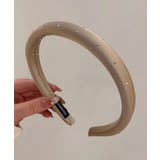 シャンパン | スタッズ付き サテンカチューシャ 韓国風 | Miniministore