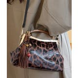 ブラウン | タッセルチャーム付きハンドバッグ ヒョウ柄 肩掛けバッグ | SUNSHINE CLOSET