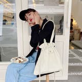 キャンバス 巾着バッグ韓国 トートバッグ | Miniministore | 詳細画像4 