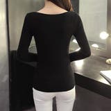 リブ ニットトップス ボートネック 長袖 | Miniministore | 詳細画像6 