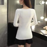 リブ ニットトップス ボートネック 長袖 | Miniministore | 詳細画像7 