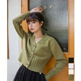 ショート丈 ニットカーディガン春アウター | Miniministore | 詳細画像1 