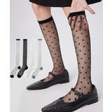 ドット柄 シアーハイソックス 美脚靴下 | Miniministore | 詳細画像1