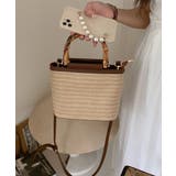 ベージュ | かごバッグ ミニスクエアバッグ 2WAY | ANGELCLOSET