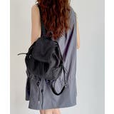 ブラック | バックパック 巾着リュックサック ナイロン | SUNSHINE CLOSET