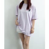 ラベンダー | Tシャツ英文字 ロゴプリント半袖Tシャツ | ANGELCLOSET