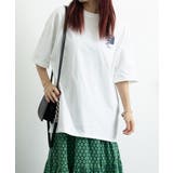ホワイト | Tシャツ英文字 ロゴプリント半袖Tシャツ | ANGELCLOSET