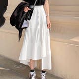 ホワイト | ロングスカート プリーツ 切り替え 夏 | Miniministore