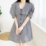 チェック柄 | セーラーカラー シャツワンピース ミニ | Miniministore