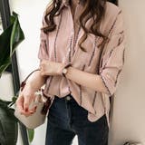ピンク | ストライプシャツ ブラウス トップス | Miniministore