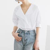 ホワイト | シャツブラウス 半袖トップス レディース | ANGELCLOSET