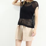 ブラック | 透かし編みトップス サマーニット 重ね着 | Miniministore