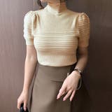 ベージュ | サマーニット レディーストップス薄手半袖 | Miniministore