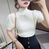 オフホワイト | サマーニット レディーストップス薄手半袖 | Miniministore
