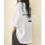 ホワイト | オーバーサイズ 英文字ロゴ 半袖Tシャツ | ANGELCLOSET
