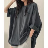 チャコールグレー | ロゴTシャツ ゆったり プルオーバー夏服 | Miniministore
